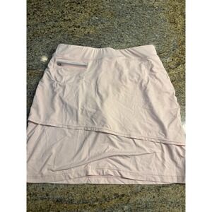 BloqUV Skort Skirt Small Baby Pink Double Layer Golf Sport UPF 50+ Zipper Pocket